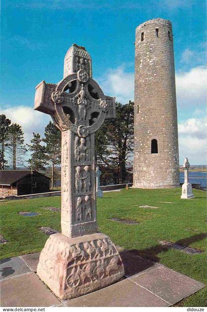 Irlande - Offaly - Clonmacnoise - High Cross and Round Tower - CPM - Carte Neuve - Voir Scans Recto-Verso