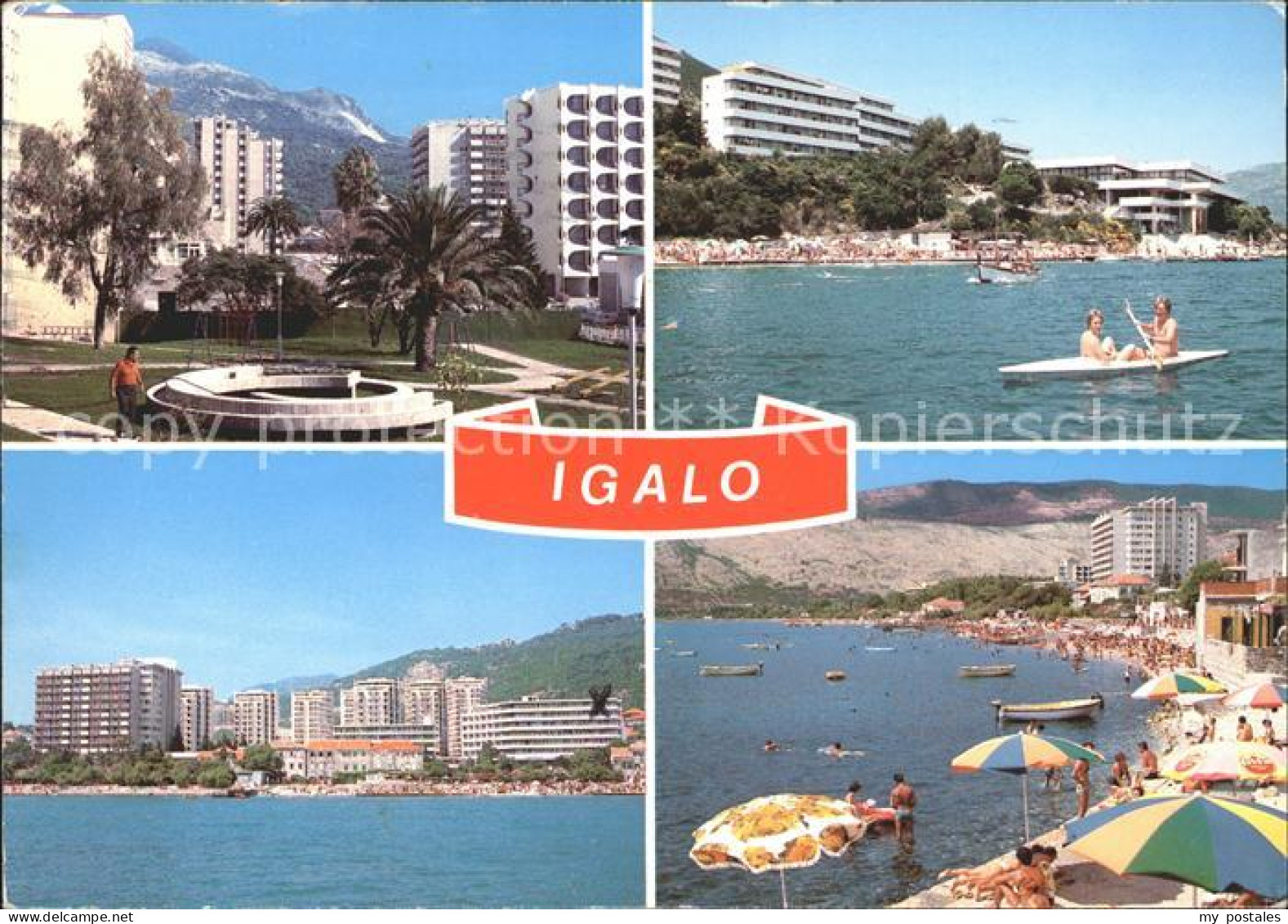 Igalo Hochhaeuser Hotels Strandpartien