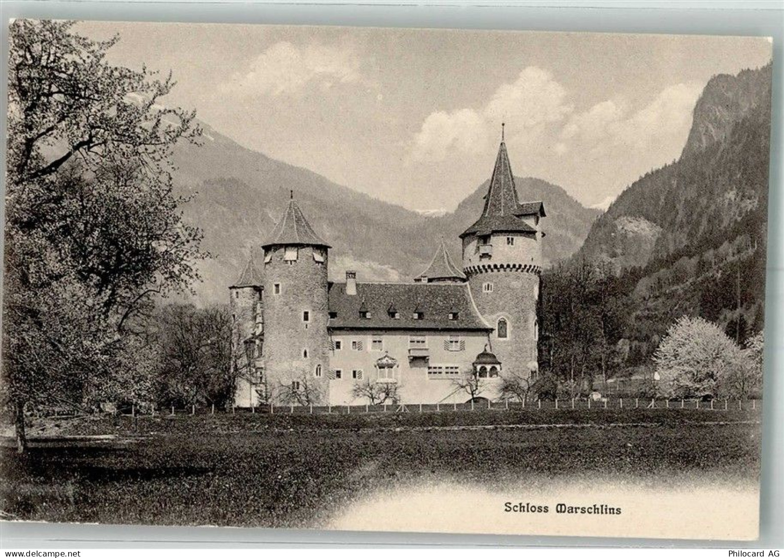 Igis Briefmarke Feldpost Ter.Füs.KP.II/149 Schloss Marschlins Militär Sc... - 38211582
