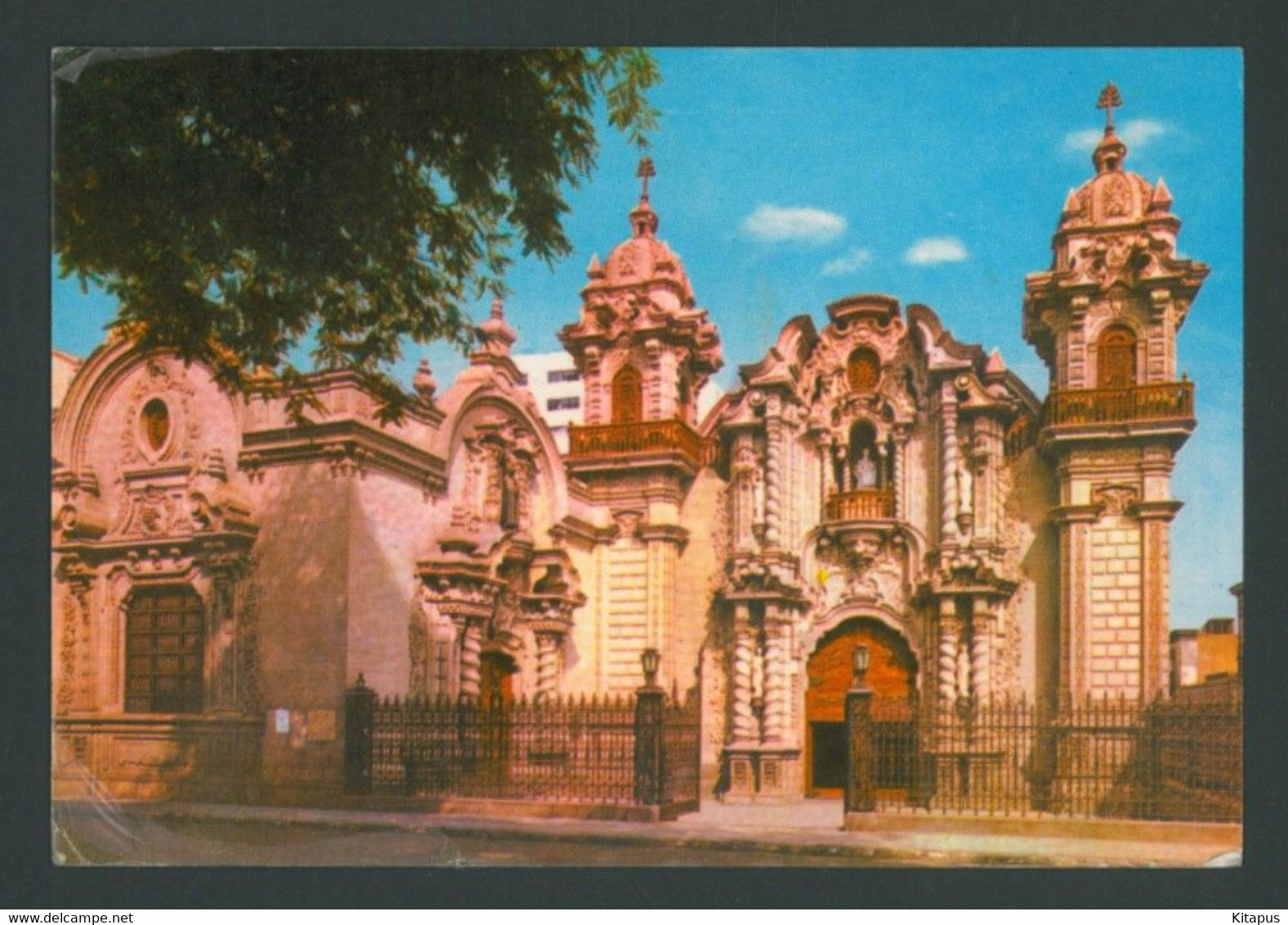 IGLESIA SAN MARCELO vintage postcard Lima Peru