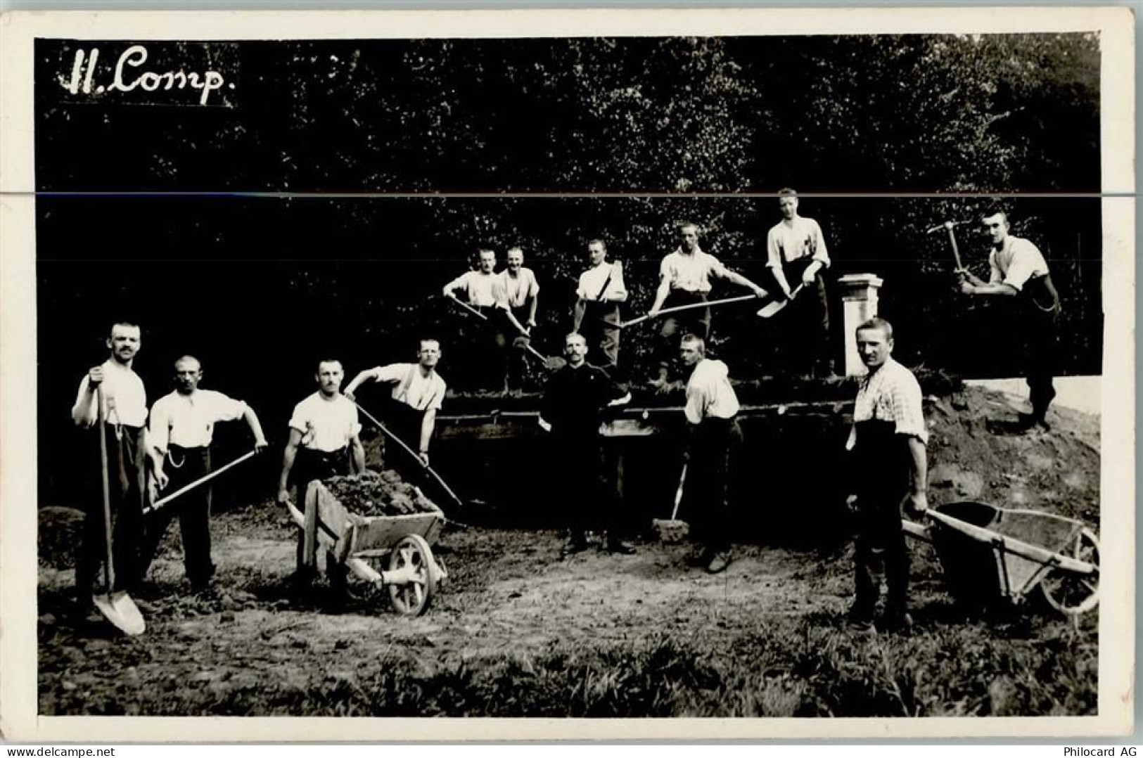 II. Comp. Befestigung bauen (Strich vom Scanner) Militär Schweiz - 11055630