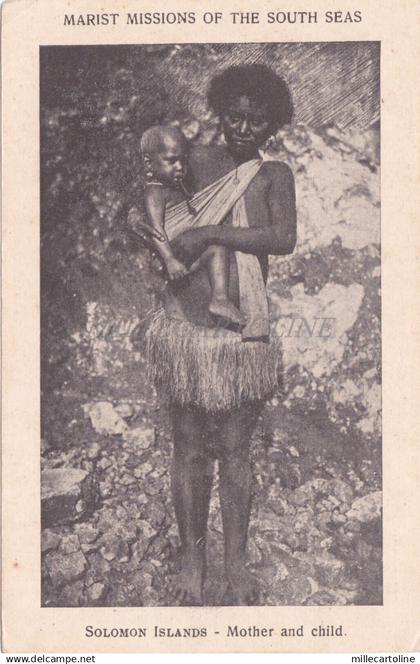SOLOMON ISLANDS - Mother and Child, Marist Missions of South Seas