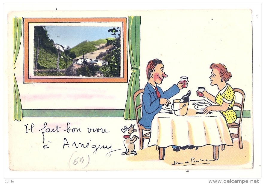 il fait bon vivre à Arnéguy TTB (adresse biffée) timbrée