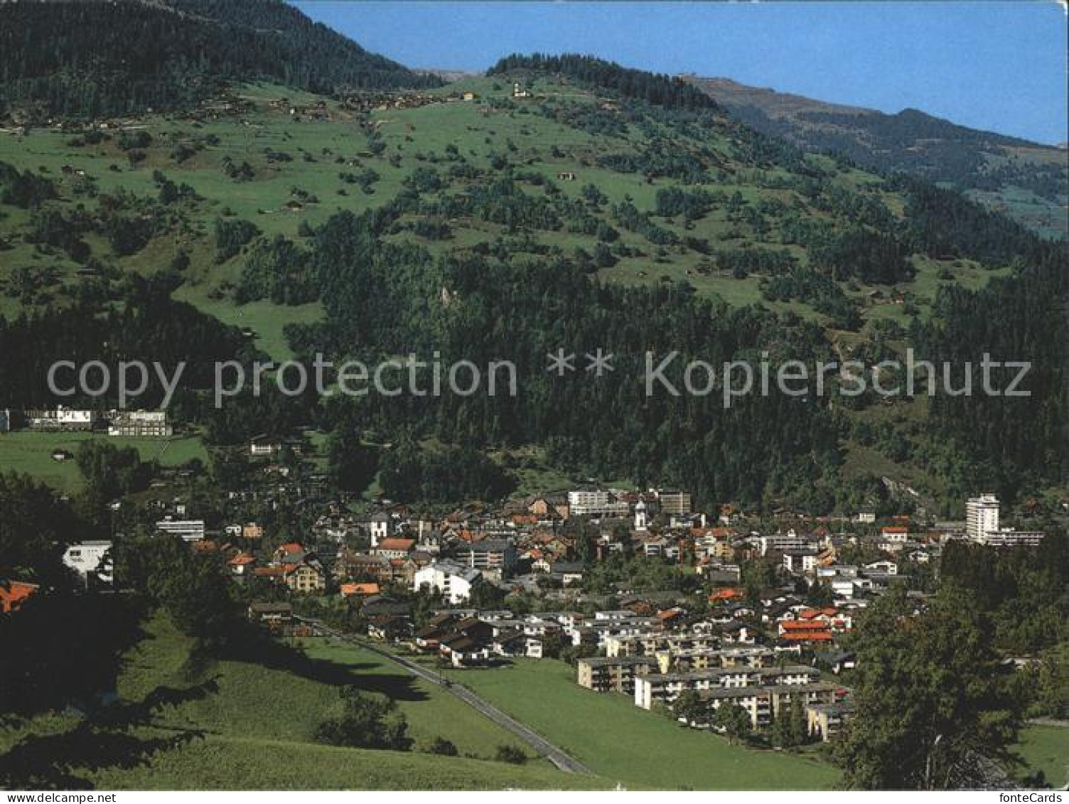 Ilanz GR mit Ruschein und Ladir