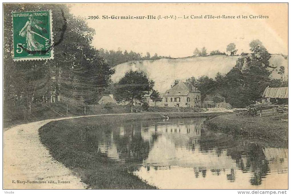 Ille et Vilaine  : réf : H-12-1160 : Saint Germain sur Ille canal carrières