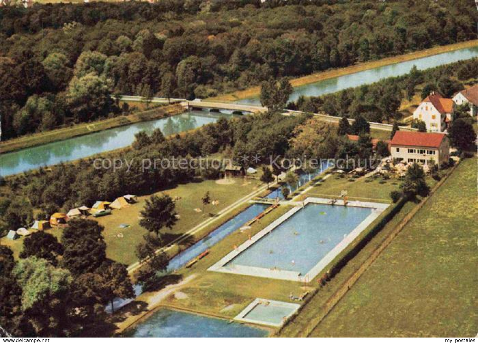 Illertissen Campingplatz Schwimmbad Fliegeraufnahme