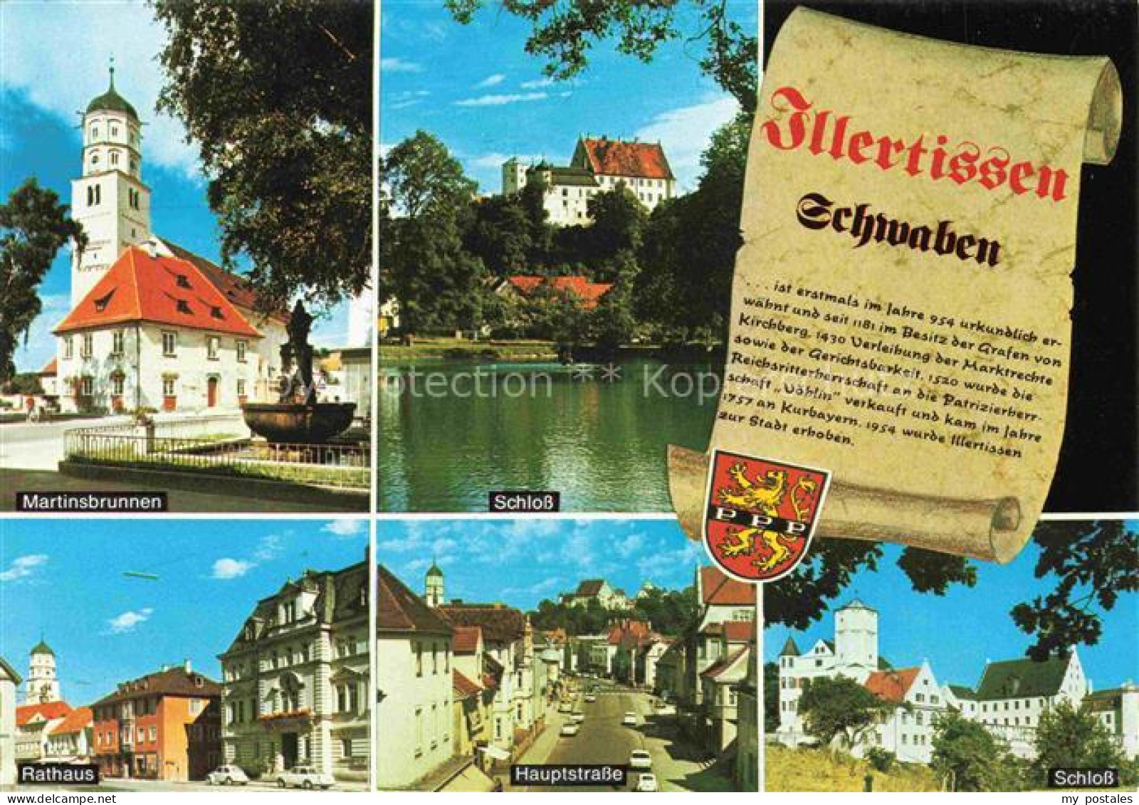 Illertissen Martinsbrunnen Schlossteich Rathaus Hauptstrasse Schloss