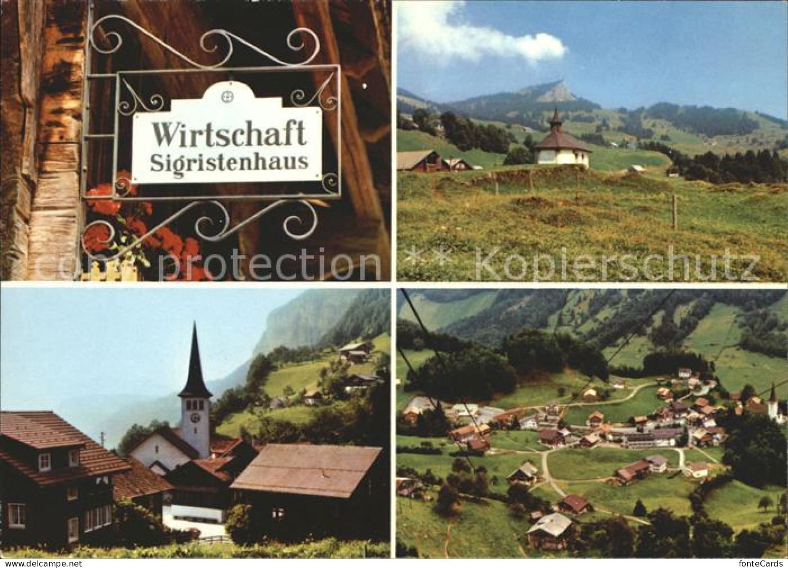 Illgau Wirtschaft Sigristenahsu Fliegeraufnahme
