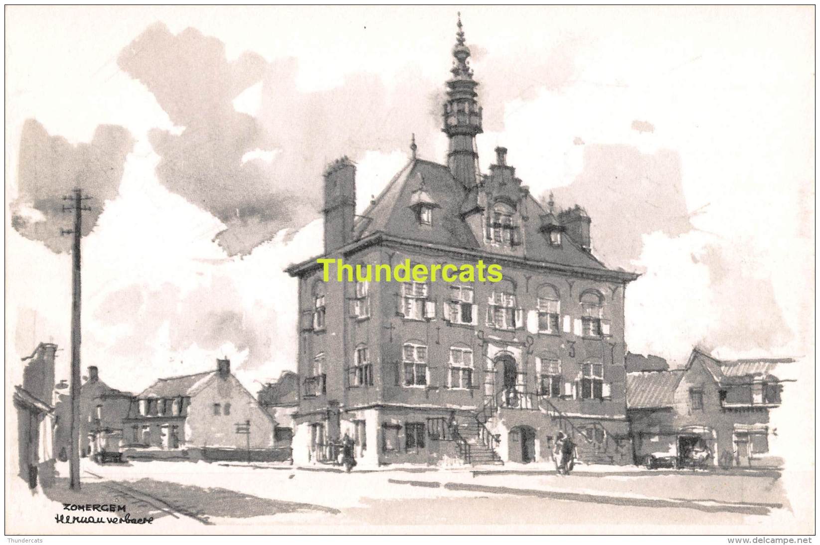 ILLUSTRATEUR HERMAN VERBAERE  BAARLE ZOMERGEM   ( KAART 18 cm x 11,5 cm , blanco ommezijde )