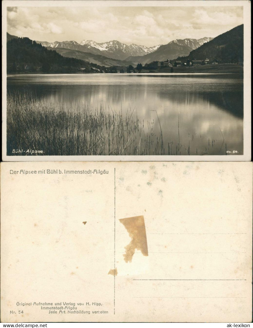 Immenstadt (Allgäu) Alpsee mit Bühl bei Immenstadt Allgäu 1935