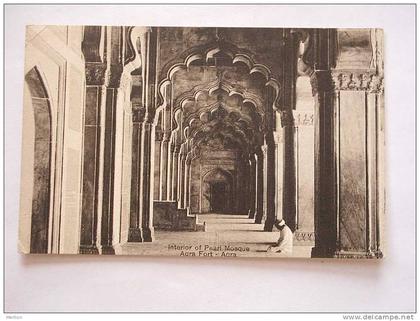 India - Perl Mosque Mosquée  Agra Fort - Agra   1910´s VF  D21946