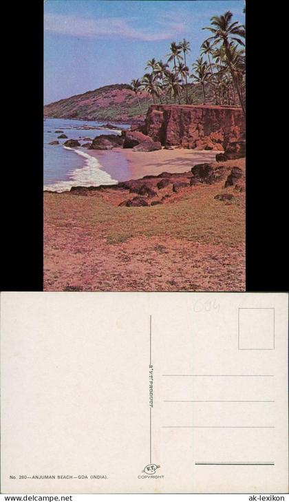 Postcard .Indien ANJUMAN BEACH-GOA (INDIA) 1970