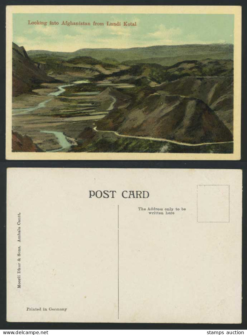 India Old Postcard Looking Afghanistan from Lundi Kotal Landi Kotal