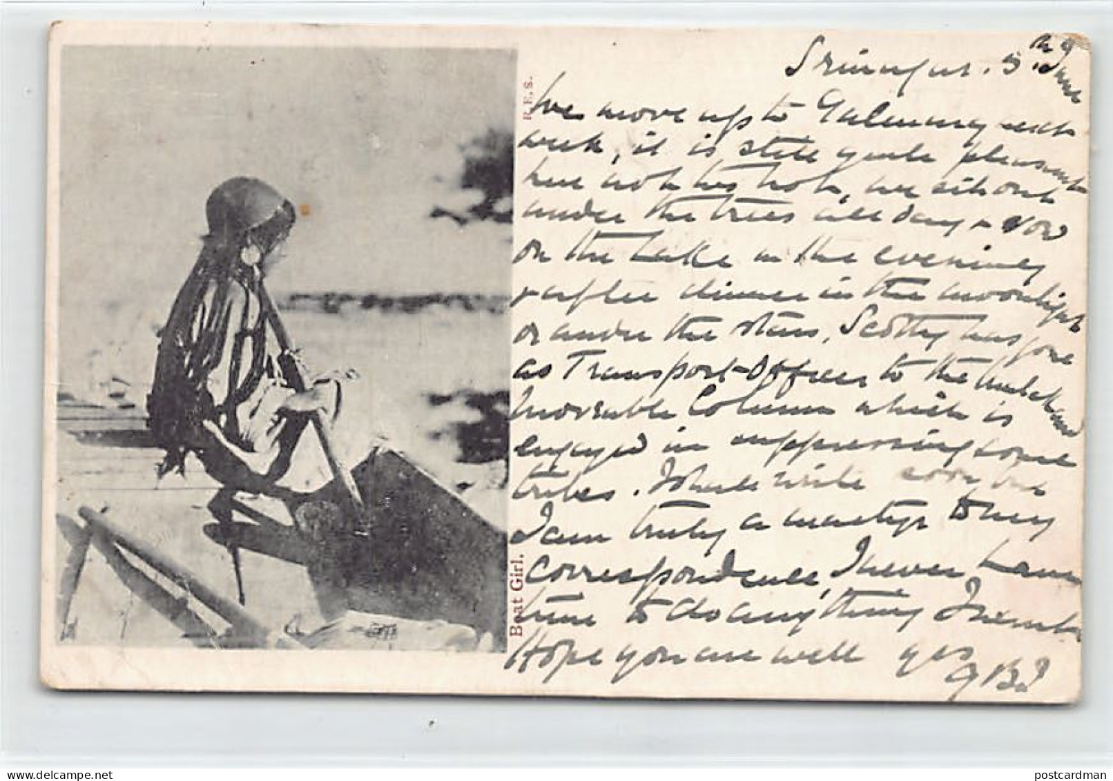 India - SRINAGAR - Boat girl