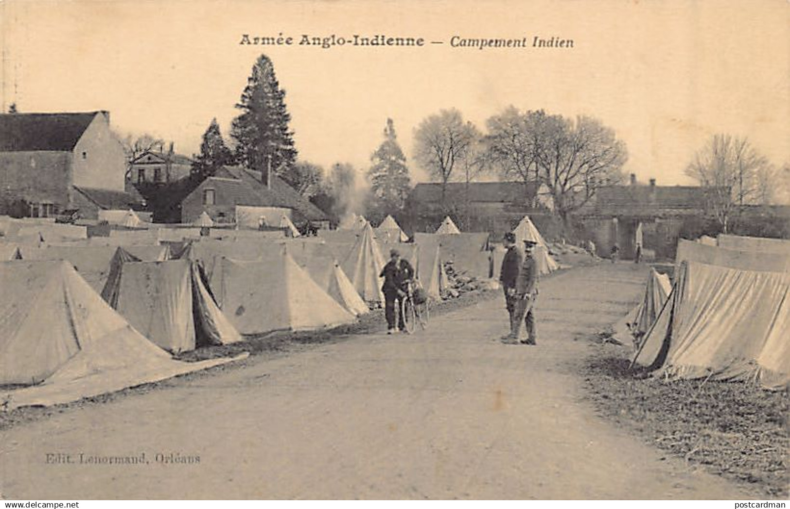 India - World War One - British Indian Army in France - Indian camp in Orléans, France