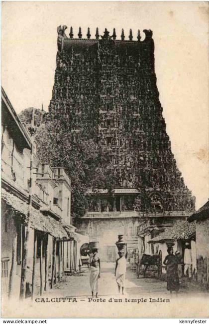 Calcutta - Porte d un temple indien
