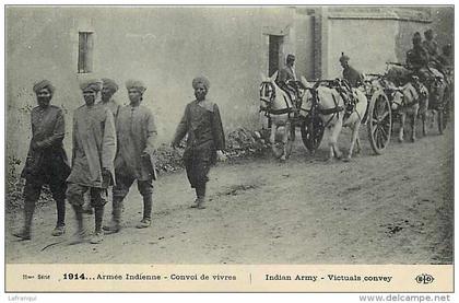 ref 922- guerre 1914-18- indian army -india -inde -carte bon etat -