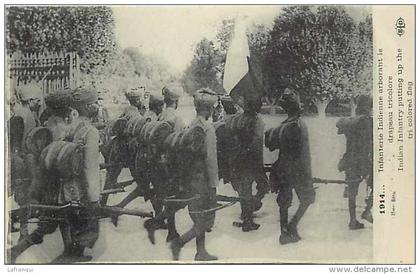 ref 923- guerre 1914-18- indian army -india -inde -india infantery  -carte bon etat -