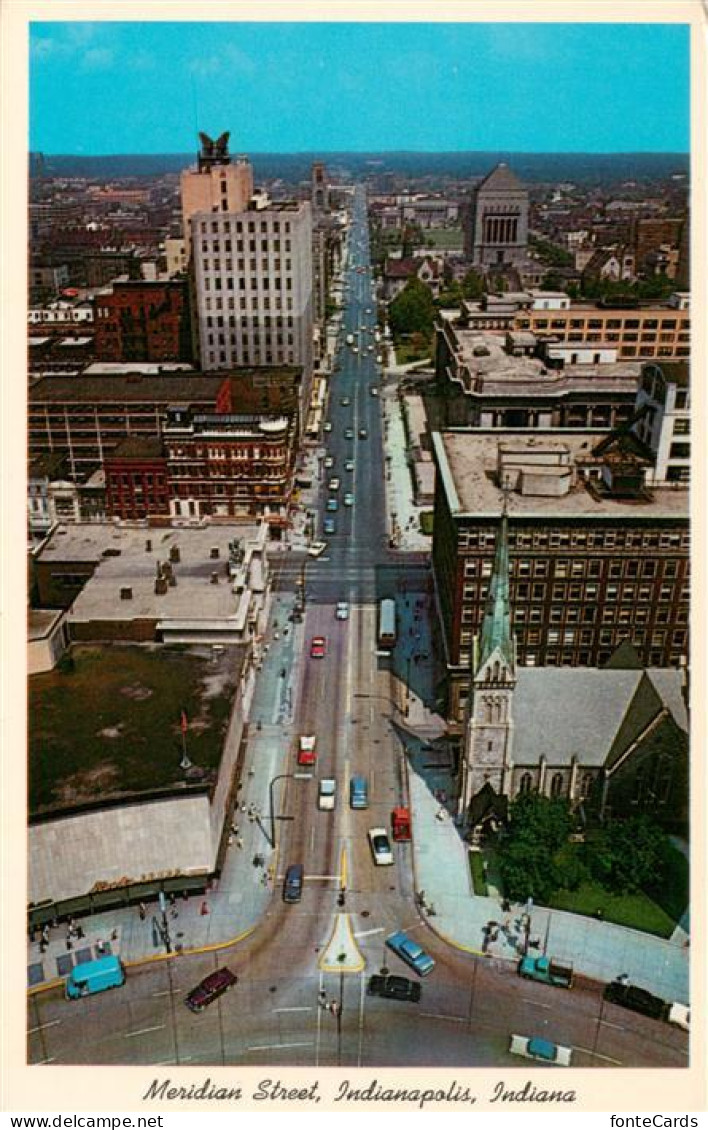 Indianapolis Indiana View Northwand of Meridian Street from Monument Circle