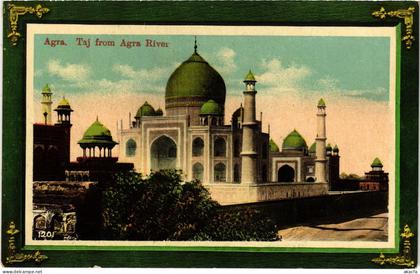 CPA AK Agra Taj from Agra River INDIA (1504542)