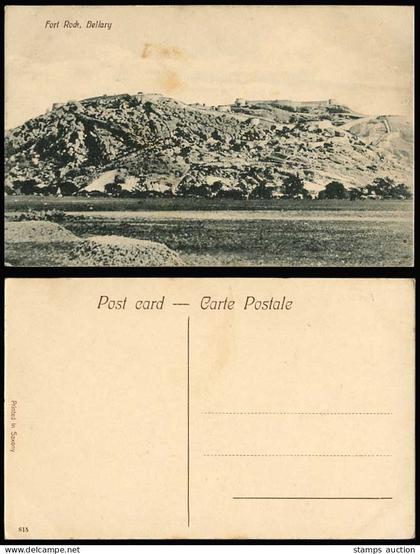 India Old Postcard FORT ROCK BELLARY Fortress on Hill Mountains (British Indian)