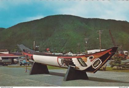 Indian Canoe at Sitka Alaska Postcard