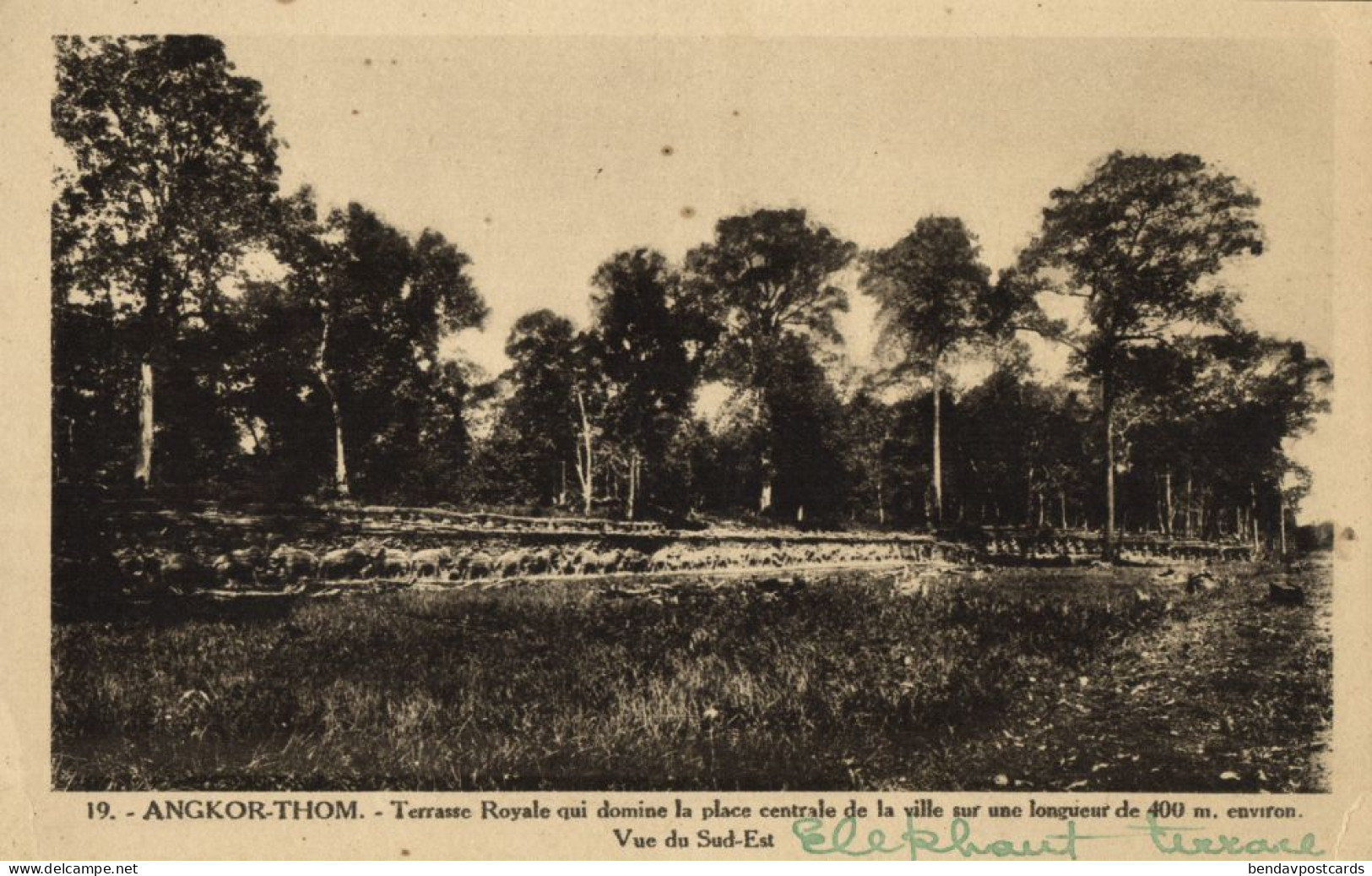 indochina, Cambodia, ANGKOR Thom, Village Ruins (1920s) Postcard