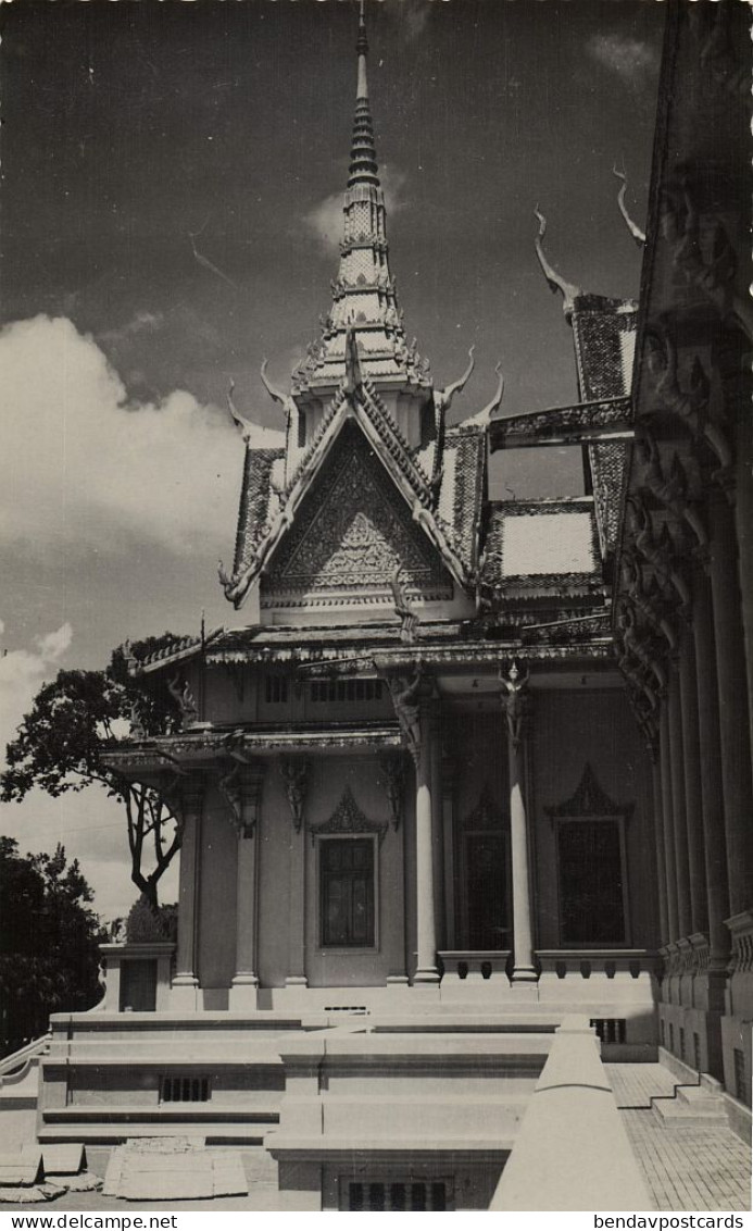 indochina, Cambodia, PHNOM PENH,  Royal Palace Throne Room (1950s) RPPC Postcard