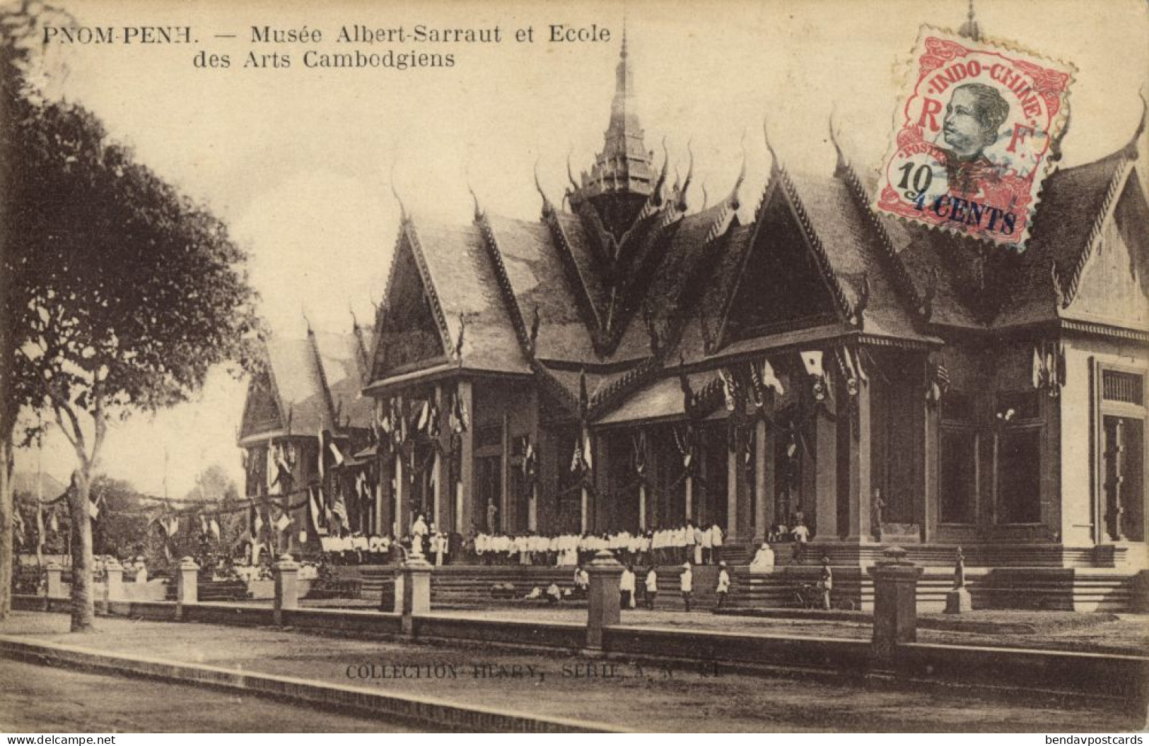 indochina, Cambodia, PNOM PENH, Royal Palace, Museum Albert-Sarraut, Art School (1910s) Postcard