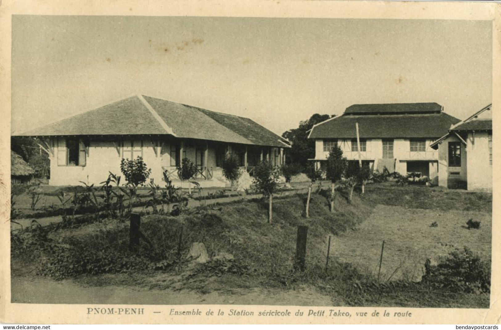 indochina, Cambodia, PNOM PENH, Silkworm Farm of Petit Takeo (1920s) Postcard