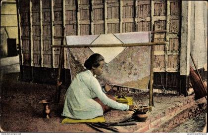 CPA Indonesien, Teppichweberin