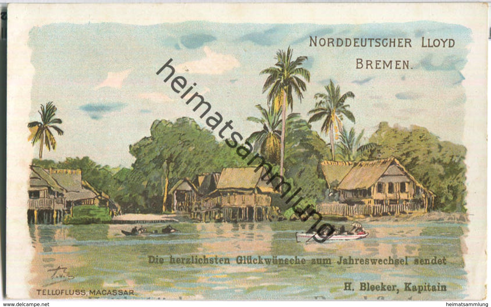 Indonesien - Makassar - Tello - Norddeutscher Lloyd Bremen - Kapitän H. Bleeker