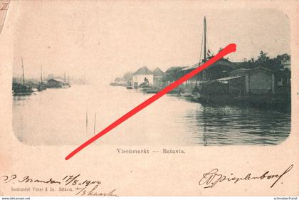 AK Batavia Jakarta 1900 Niederländisch Indien VOC East Indies Indonesien Indonésie Indonesia Timbre Stamp Postzegel