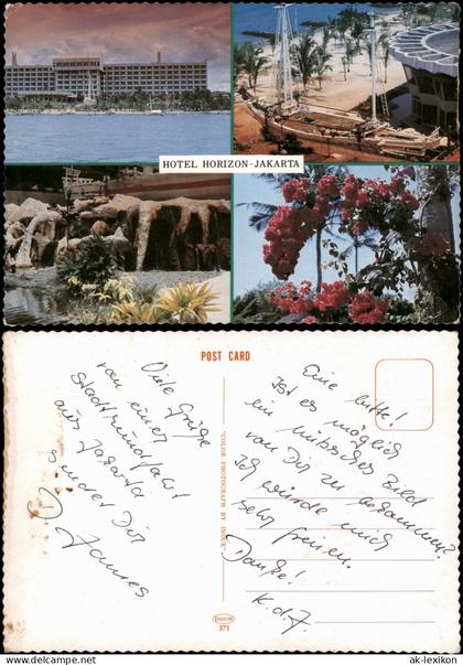 Jakarta   Batavia Mehrbildkarte Indonesien Asien HOTEL HORIZON-JAKARTA 1970