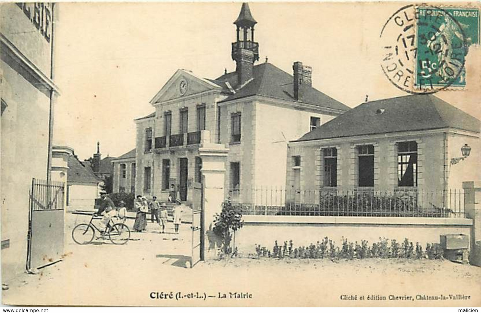 - indre et loire -ref.B184- cléré les pins - la mairie -