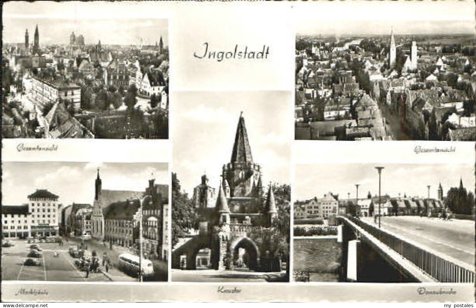 INGOLSTADT  CITY Ingolstadt Bruecke Marktplatz x 1955