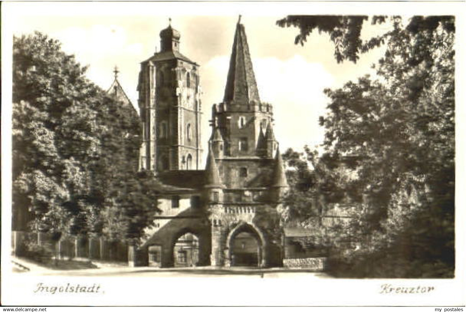 Ingolstadt Donau Ingolstadt Tor ungelaufen ca. 1955
