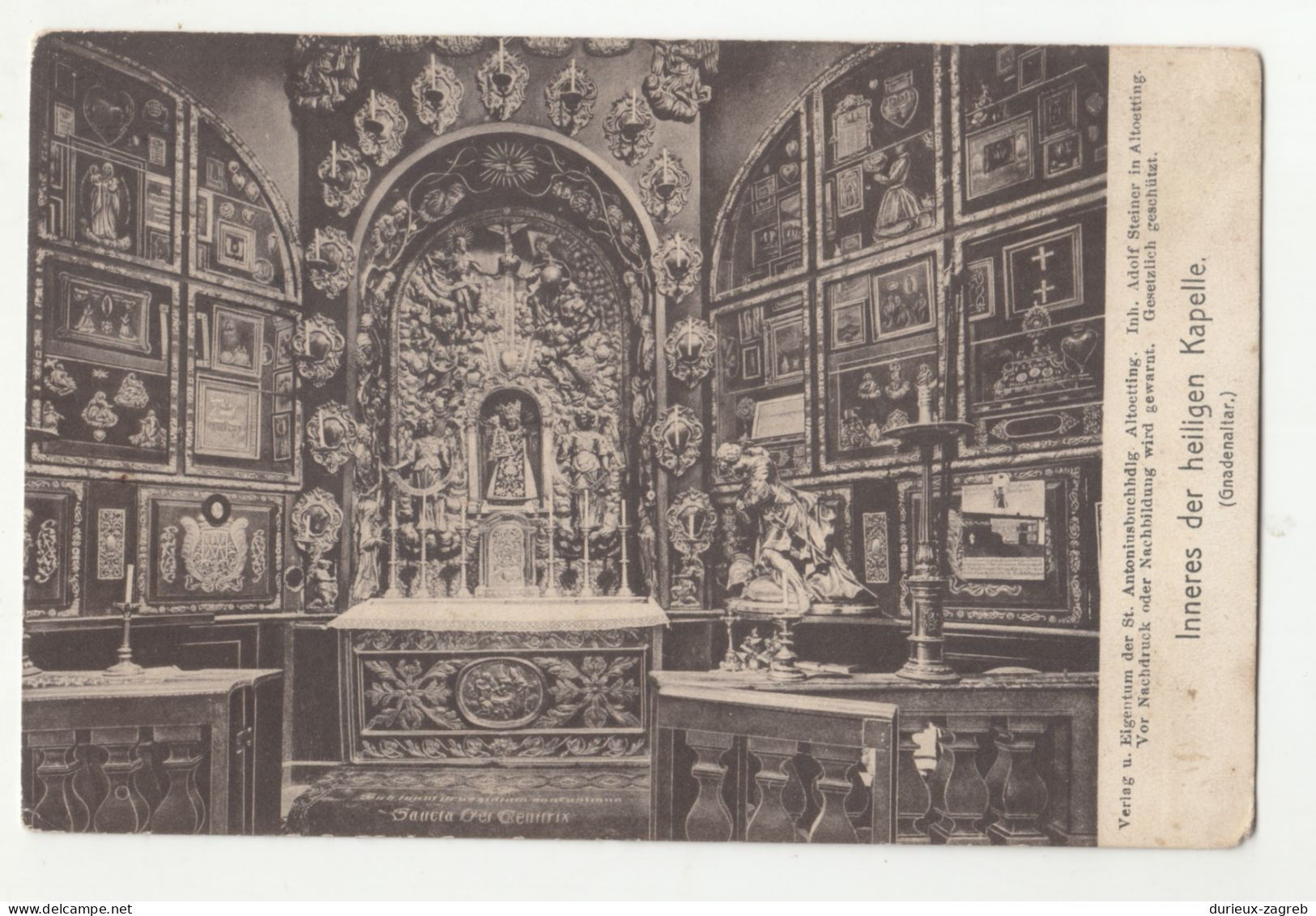 Inneres der heiligen Kapelle old postcard posted 191? b250520