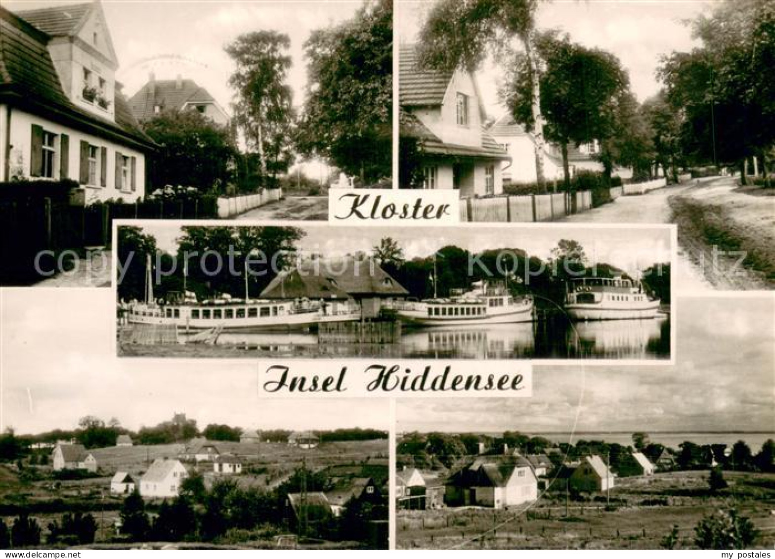 Insel Hiddensee Kloster Hiddensee Panorama Faehren