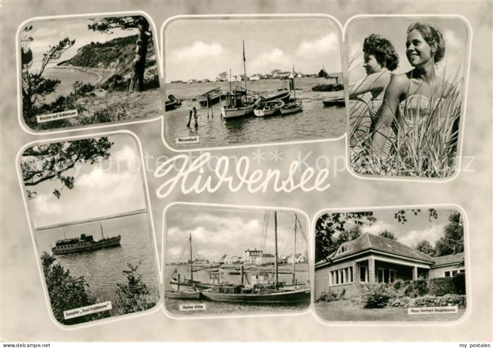 Insel Hiddensee Kloster Neuendorf Dampfer Insel Hiddensee Hafen Vitte Haus Gerha