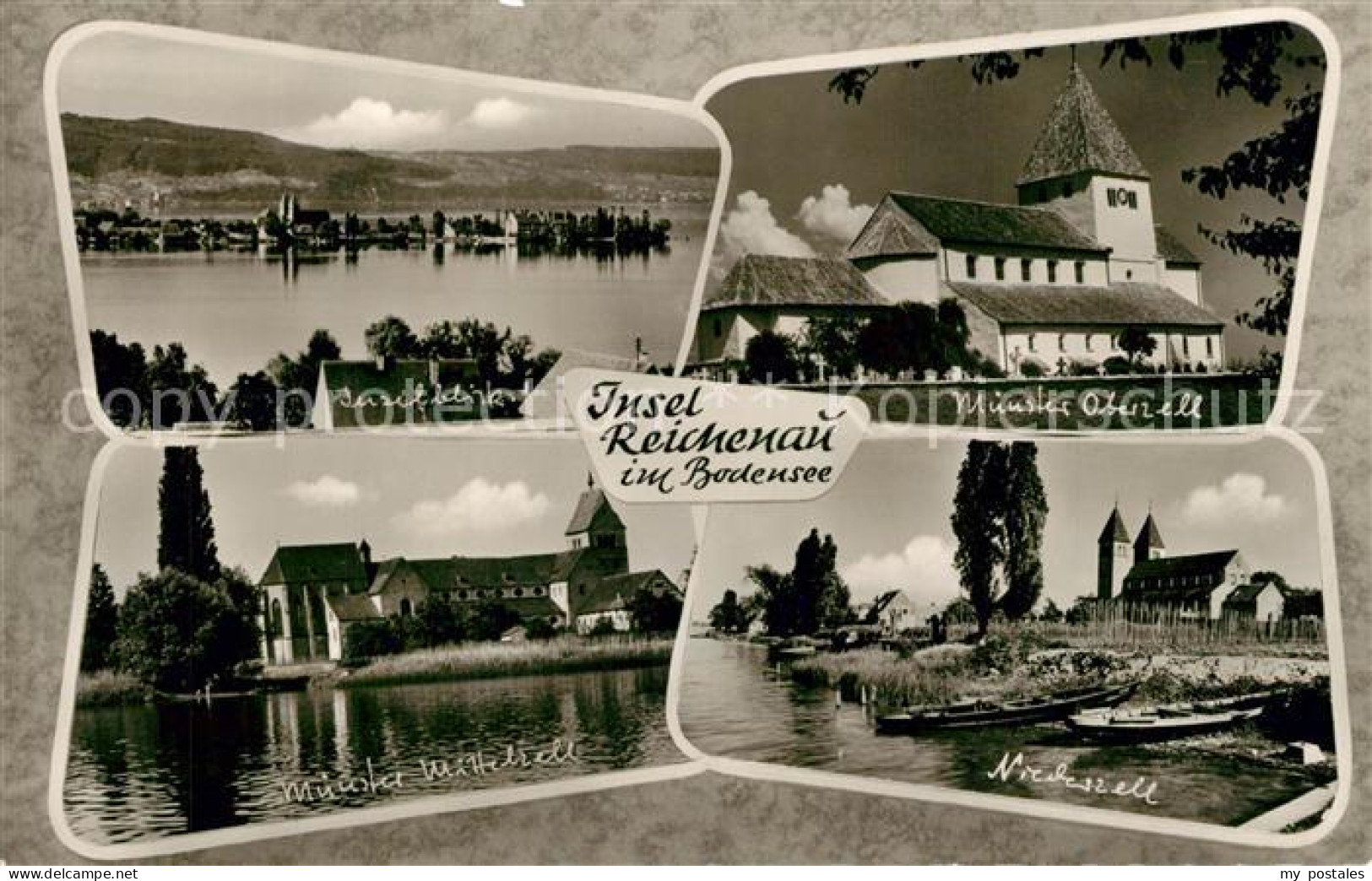 Insel Reichenau Panorama Muenster Oberzell Muenster Mittelzell Kirche Niederzell