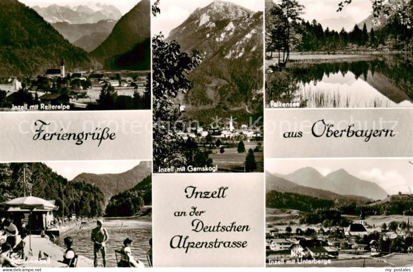 Inzell Traunstein Bayern mit Reiteralpe mit Gamskogel Falkensee Schwimmbad Unter