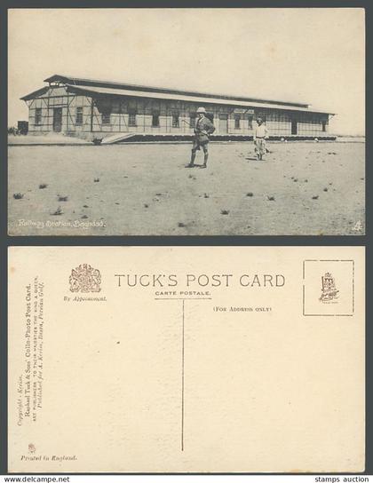 Iraq Old Tuck's Postcard Baghdad Railway Station, Bagdad Train Station, Soldier