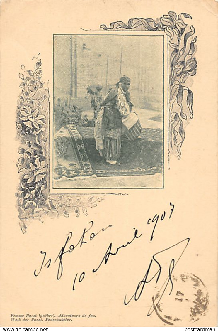 Iran - Parsi woman - STAMPED POSTCARD