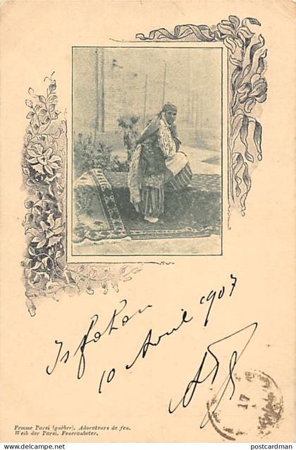 Iran - Parsi woman - STAMPED POSTCARD