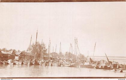 B224 Iraq Ashar crick Harbour Boats RPPC postcard