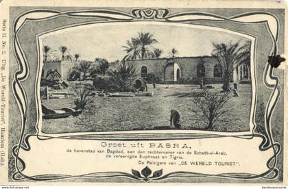 iraq, BASRAH BASRA, البصرة‎, Partial View (1902) Wereld Tourist Postcard