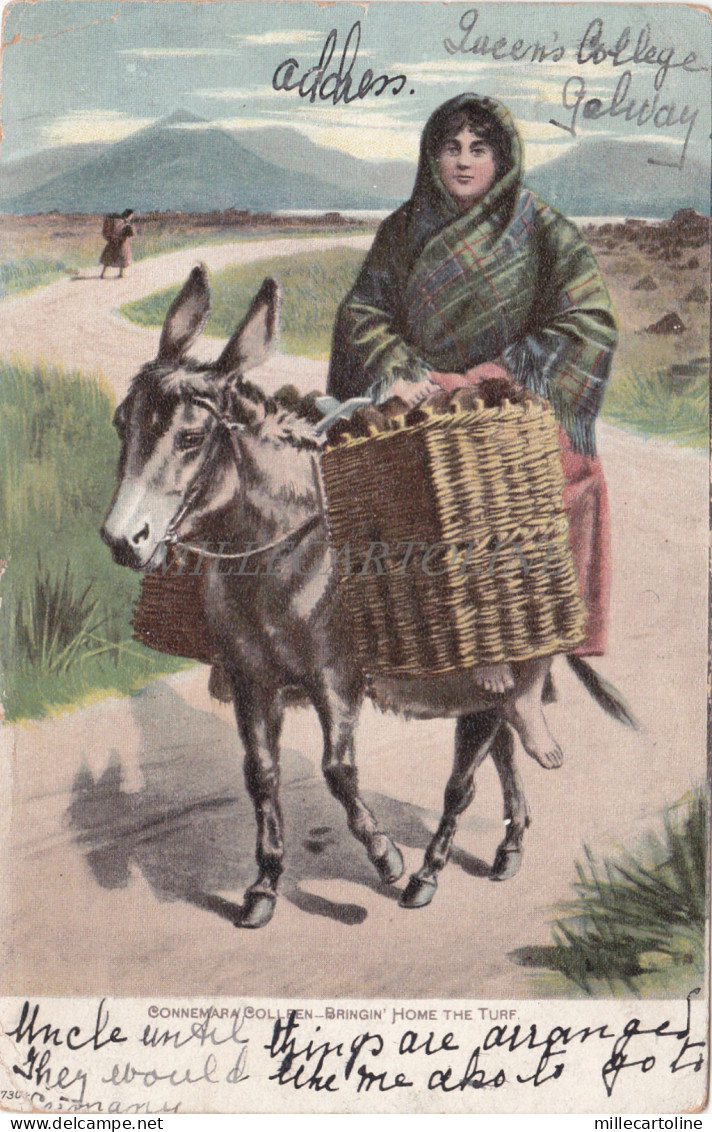 IRELAND - Limerick - Connemara Collren - Bringin' Home the Turf 1905