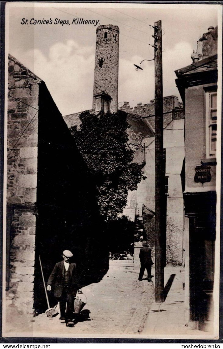 IRELAND POSTCARD ST. CANICES STEPS, KILKENNY VF!!