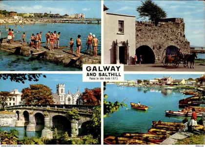 Carte Postale - Irlande - Galway - Galway and salthill - Multivues - Co Galway - CPM - Etat froissures - Voir Scans Rect